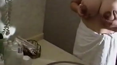 Mom's huge lactating boobs need relief 10