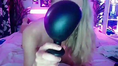 *** Blonde inflation her ass with a pomp &mdash_ my chat www.girls4cock.com/siswet19