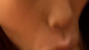 Ibuki with collar sucks dick and is pumped in shaved cunt so hard