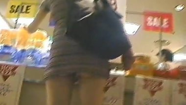 She wears an extreme dress but she does not wear panties